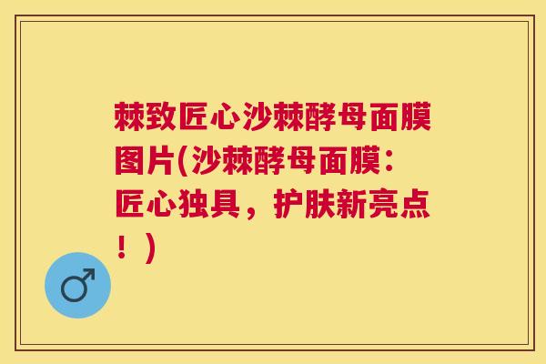 棘致匠心沙棘酵母面膜图片(沙棘酵母面膜：匠心独具，护肤新亮点！)