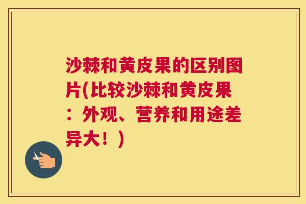 沙棘和黄皮果的区别图片(比较沙棘和黄皮果：外观、营养和用途差异大！)