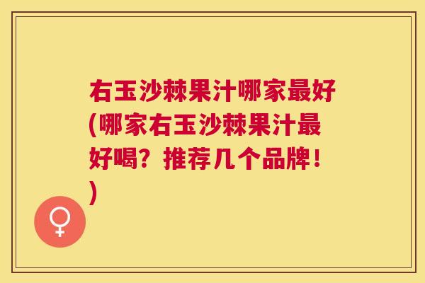 右玉沙棘果汁哪家最好(哪家右玉沙棘果汁最好喝？推荐几个品牌！)