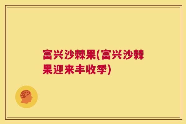富兴沙棘果(富兴沙棘果迎来丰收季)