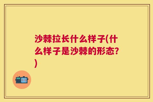 沙棘拉长什么样子(什么样子是沙棘的形态？)