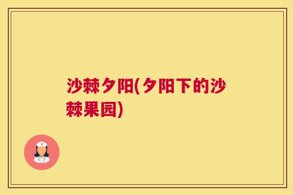沙棘夕阳(夕阳下的沙棘果园)