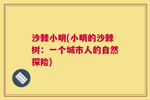 沙棘小明(小明的沙棘树：一个城市人的自然探险)