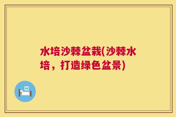 水培沙棘盆栽(沙棘水培，打造绿色盆景)