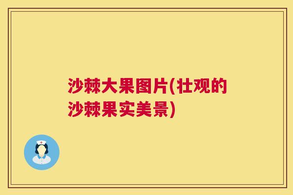 沙棘大果图片(壮观的沙棘果实美景)