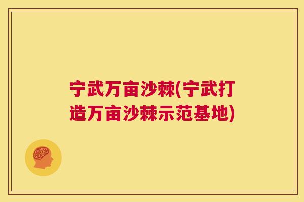 宁武万亩沙棘(宁武打造万亩沙棘示范基地)