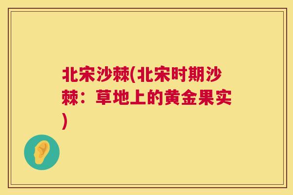 北宋沙棘(北宋时期沙棘：草地上的黄金果实)