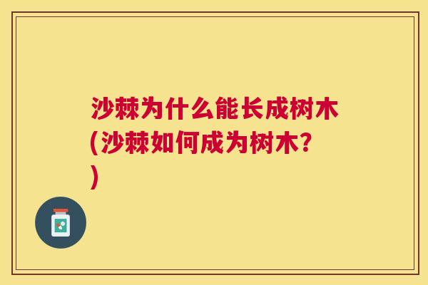 沙棘为什么能长成树木(沙棘如何成为树木？)