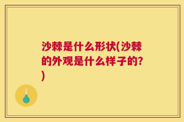 沙棘是什么形状(沙棘的外观是什么样子的？)