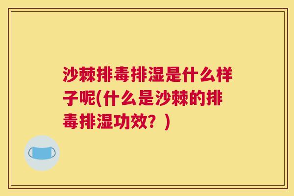 沙棘排毒排湿是什么样子呢(什么是沙棘的排毒排湿功效？)