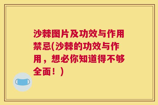 沙棘图片及功效与作用禁忌(沙棘的功效与作用，想必你知道得不够全面！)