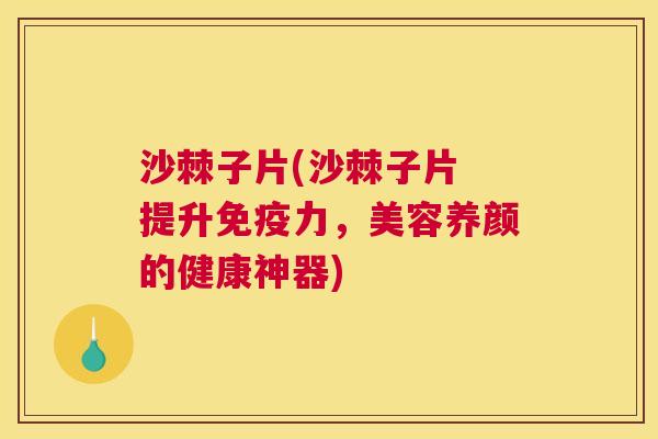 沙棘子片(沙棘子片 提升免疫力，美容养颜的健康神器)