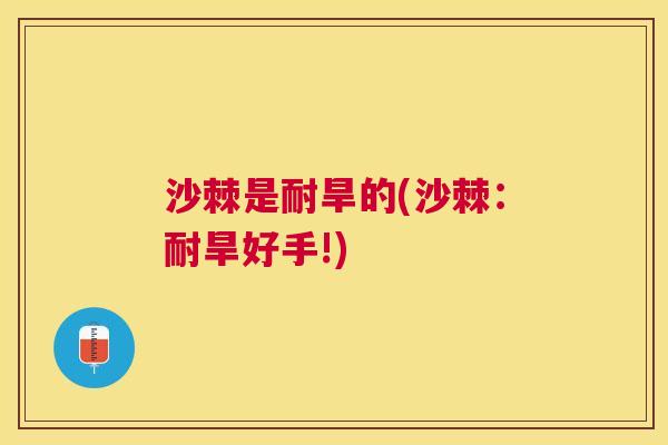 沙棘是耐旱的(沙棘：耐旱好手!)