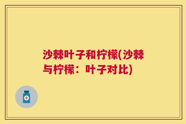 沙棘叶子和柠檬(沙棘与柠檬：叶子对比)