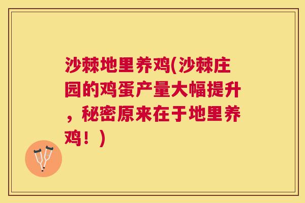 沙棘地里养鸡(沙棘庄园的鸡蛋产量大幅提升，秘密原来在于地里养鸡！)