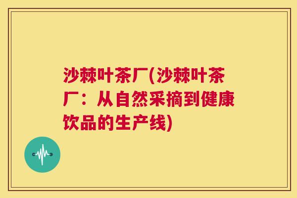 沙棘叶茶厂(沙棘叶茶厂：从自然采摘到健康饮品的生产线)