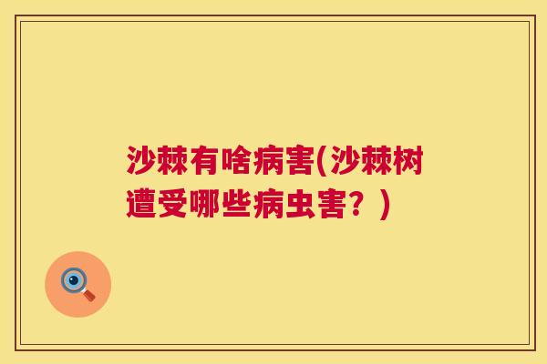 沙棘有啥病害(沙棘树遭受哪些病虫害？)