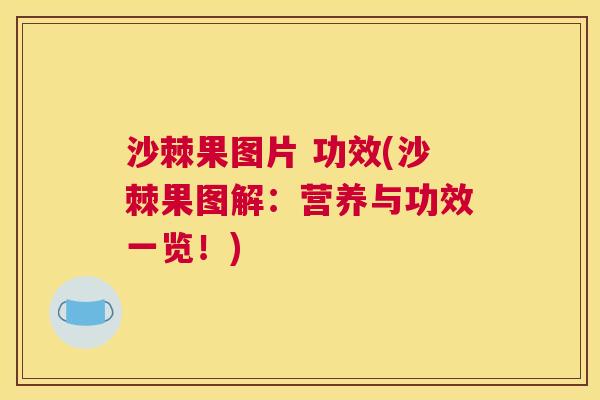 沙棘果图片 功效(沙棘果图解：营养与功效一览！)