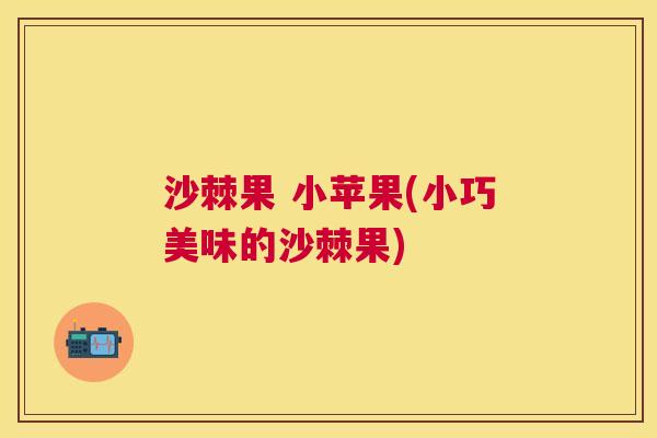 沙棘果 小苹果(小巧美味的沙棘果)