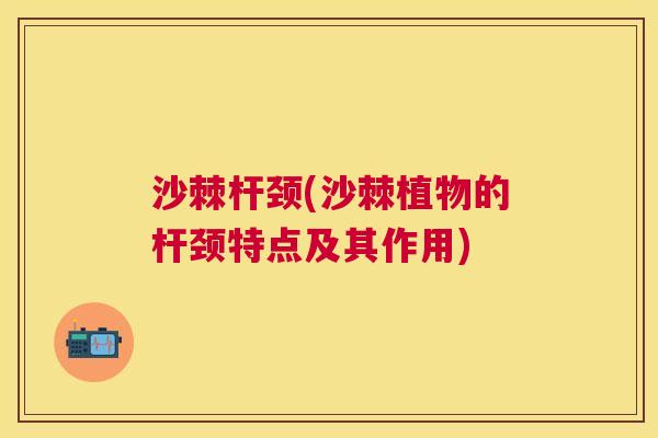 沙棘杆颈(沙棘植物的杆颈特点及其作用)
