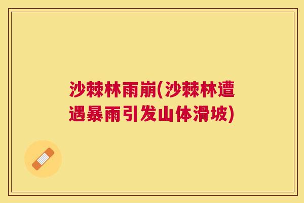 沙棘林雨崩(沙棘林遭遇暴雨引发山体滑坡)