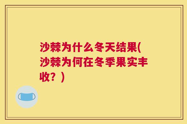 沙棘为什么冬天结果(沙棘为何在冬季果实丰收？)