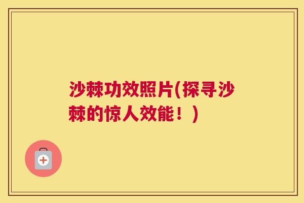 沙棘功效照片(探寻沙棘的惊人效能！)