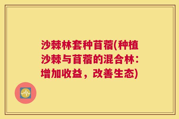 沙棘林套种苜蓿(种植沙棘与苜蓿的混合林：增加收益，改善生态)