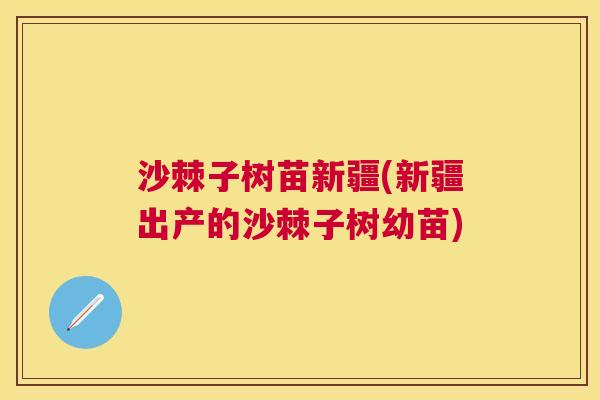 沙棘子树苗新疆(新疆出产的沙棘子树幼苗)