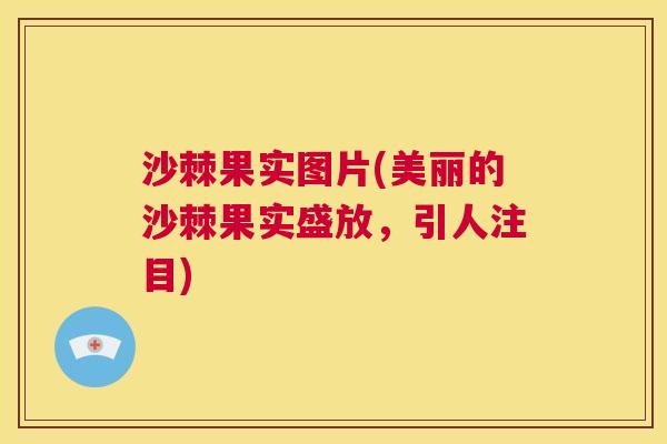 沙棘果实图片(美丽的沙棘果实盛放，引人注目)