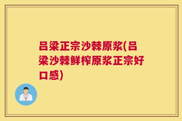 吕梁正宗沙棘原浆(吕梁沙棘鲜榨原浆正宗好口感)