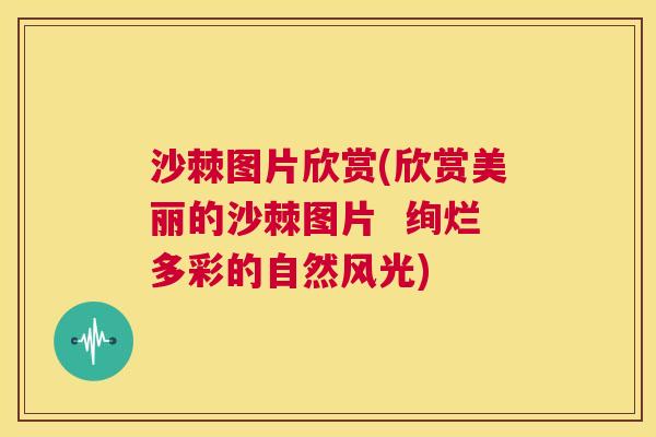 沙棘图片欣赏(欣赏美丽的沙棘图片  绚烂多彩的自然风光)