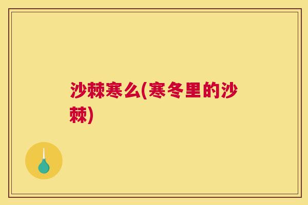 沙棘寒么(寒冬里的沙棘)