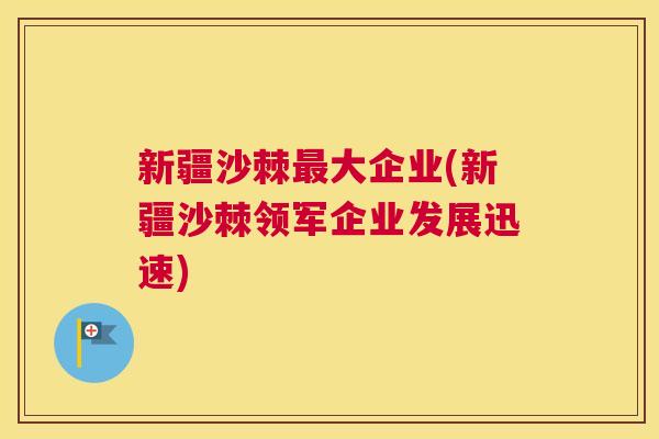 新疆沙棘最大企业(新疆沙棘领军企业发展迅速)