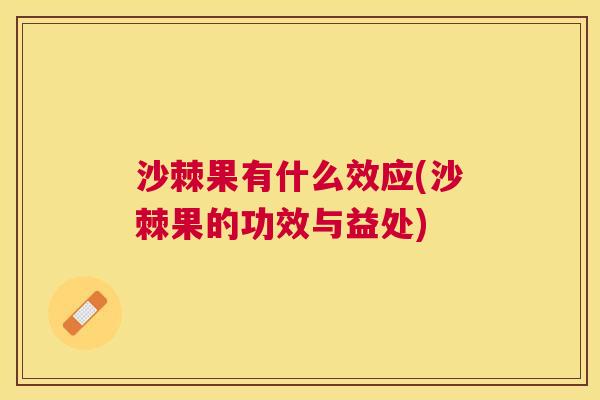 沙棘果有什么效应(沙棘果的功效与益处)