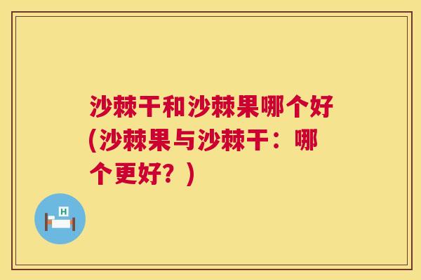 沙棘干和沙棘果哪个好(沙棘果与沙棘干：哪个更好？)