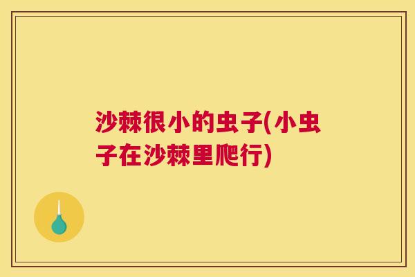 沙棘很小的虫子(小虫子在沙棘里爬行)