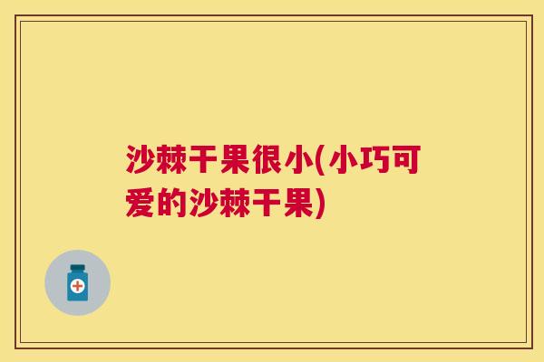 沙棘干果很小(小巧可爱的沙棘干果)